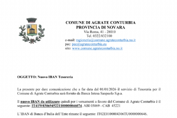 NUOVO IBAN - Tesoreria comunale 